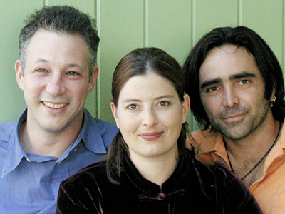 B.Z. Goldberg, Justine Shapiro y Carlos Bolado