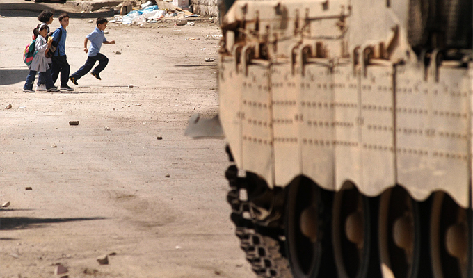 Niños palestinos en Nablus